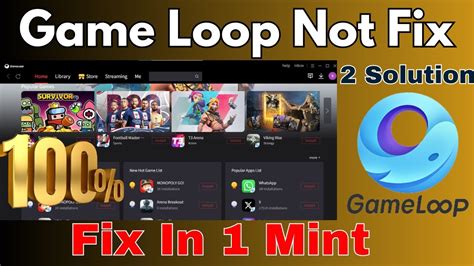 game loop not working|How to Fix GameLoop Not Working and Not Opening .